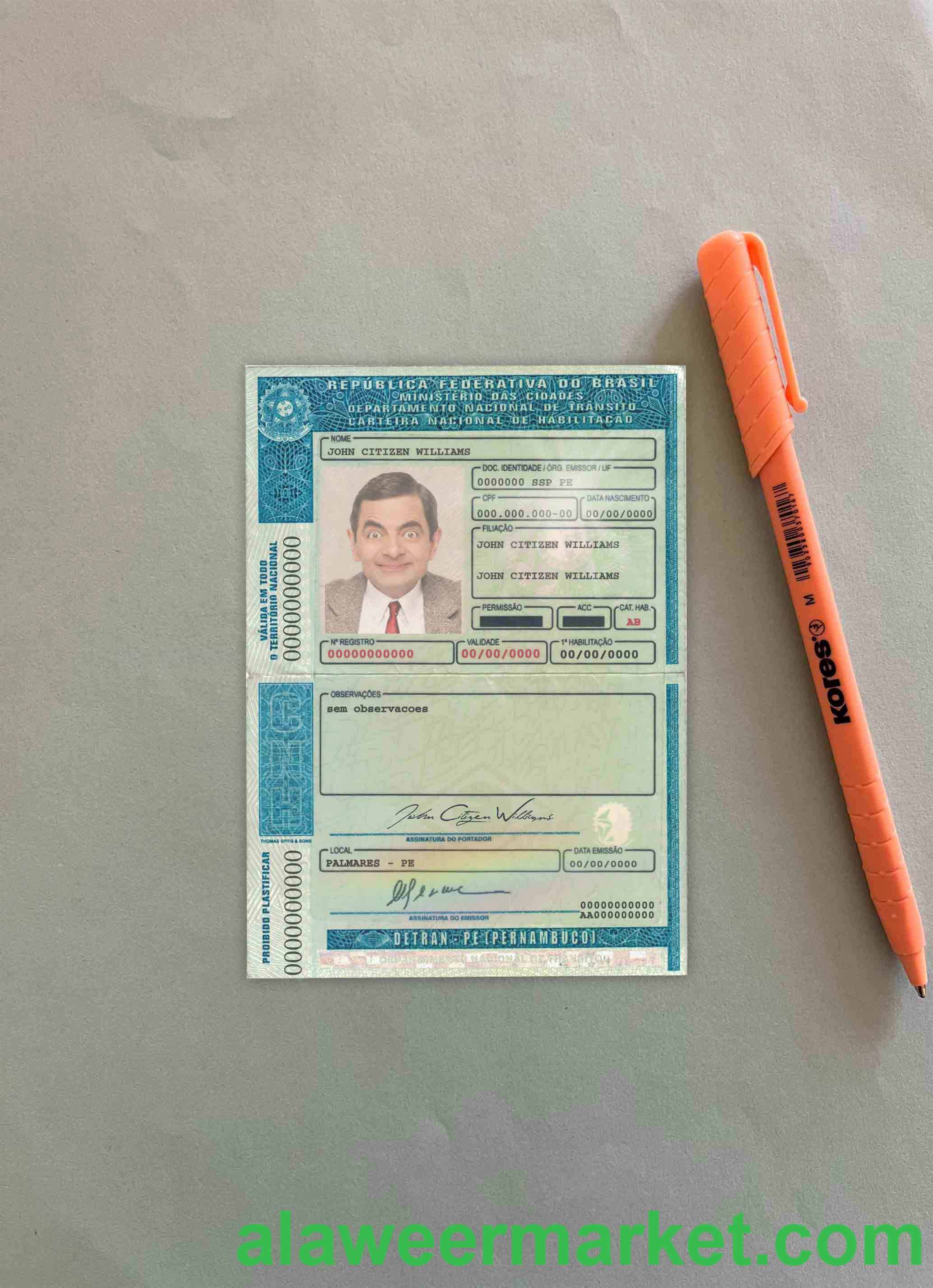 Brazil DL (Detran-Pe[Pernambuco) photolook